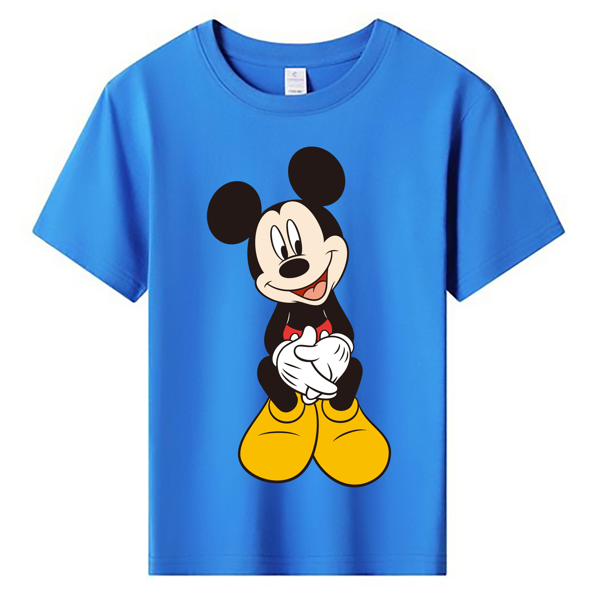 ミッキーマウス Mickey Mouse 綿100％キッズTシャツ（フロントプリント）